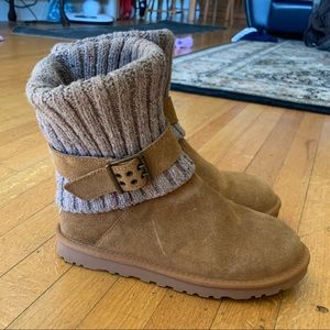 EUC Cambridge knit lined UGG boots size 6